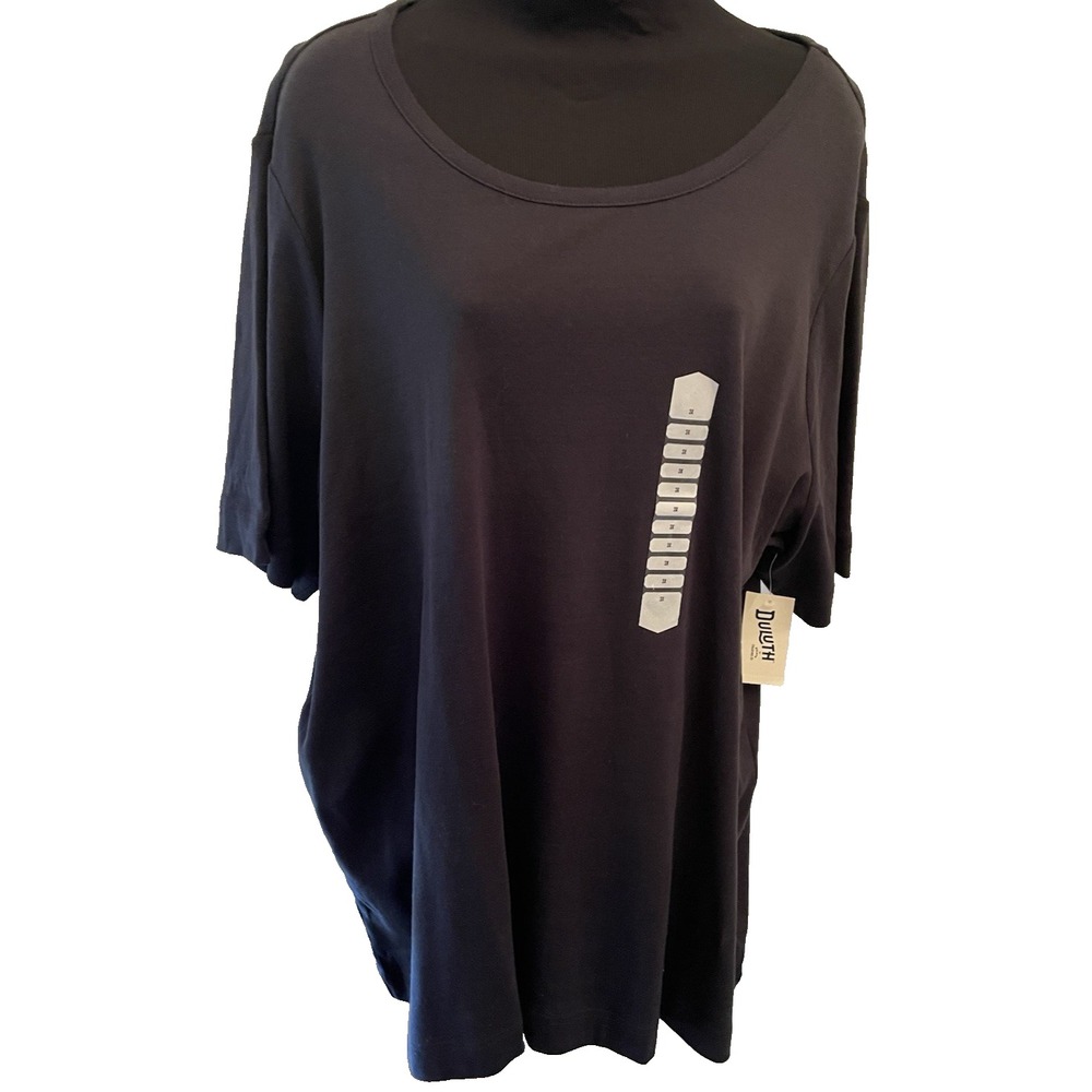 Duluth Trading Co. Shirt Women's Plus Black Scoopneck Cotton Top 3X NWT